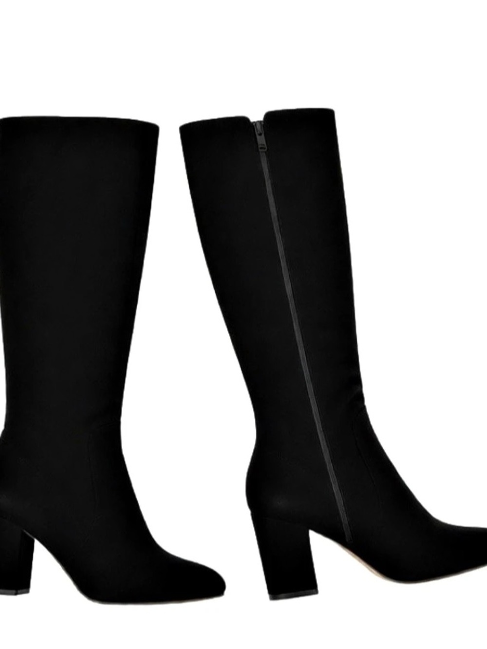 ALDO Black Suede Heeled Boots US 7.5